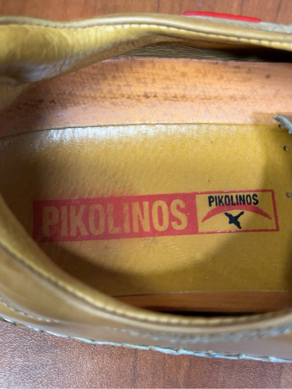 Pikolinos Leather Driving Moccasins Camel Brown Lace Up Shoes Size EU 37 - Picture 5 of 9